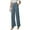 Blue, variant on Ediodpoh Casual High Waist Wide Leg Trousers Loose Straight Pants Elegant Comfortable Long Dress Womens Pants for Spring Summer Blue XS