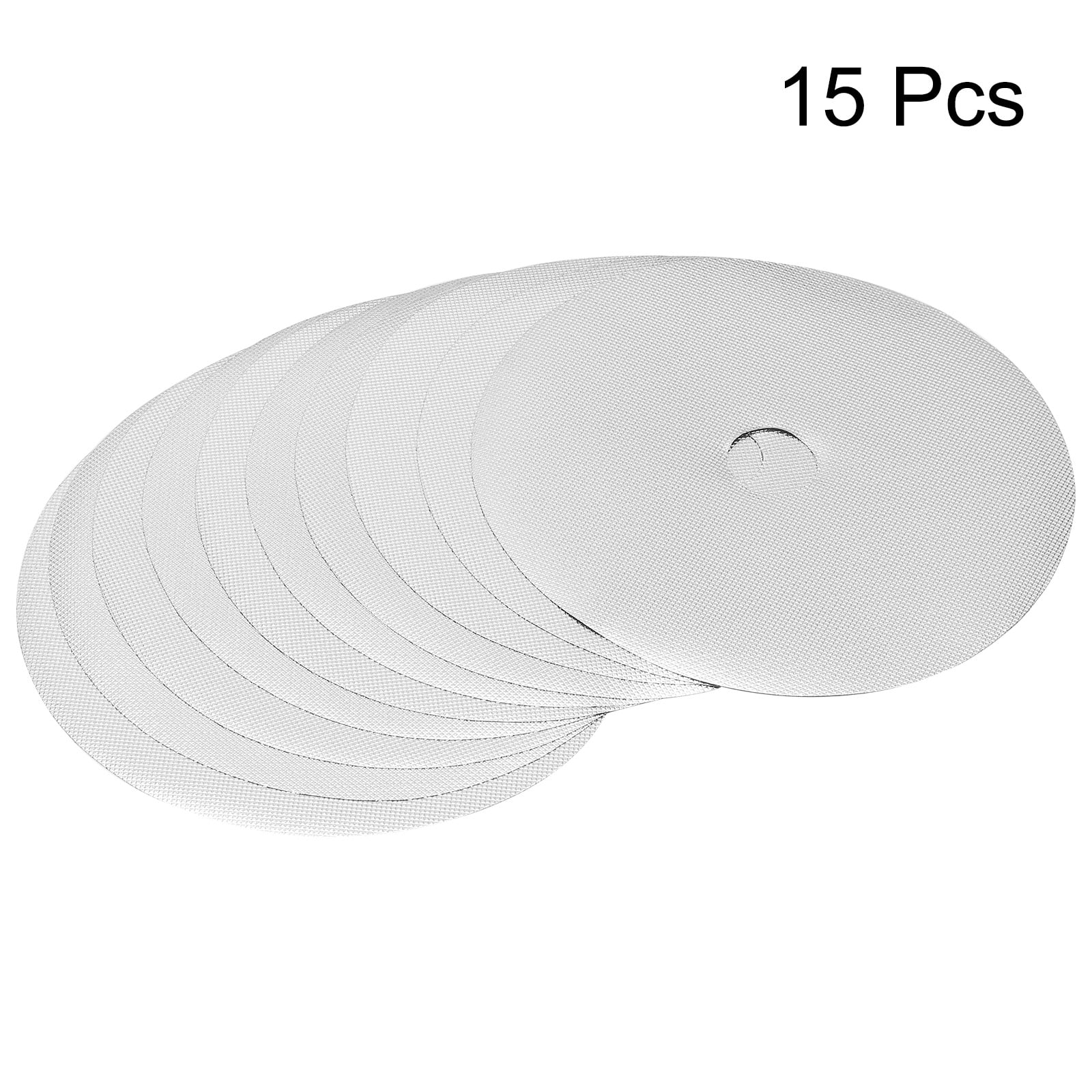 Uxcell 42cm Tree Mulch Ring Nonwoven Tree Protector Mat Plant Cover Silver Tone 15 Pack