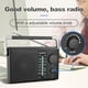 thumbnail image 2 of Radio AM FM portátil LEOTEC con mejor recepción negra, 2 of 7