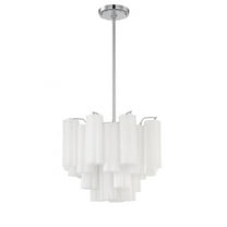 Crystorama Addis 4 Light Polished Chrome Chandelier - 17.75"W x 13.75"H x 17.75"D