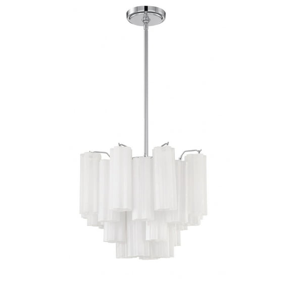 Crystorama Addis 4 Light Polished Chrome Chandelier - 17.75"W x 13.75"H x 17.75"D