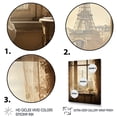 thumbnail image 3 of Designart "Rustic Eiffel Tower View from Paris Window I" Cityscapes Framed Wall Art - Industrial Yellow Paris Hallway Framed Wall Art Decor, 3 of 6