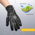 thumbnail image 3 of Gants Thermiques d'Hiver pour Hommes Écran Tactile Résistants à l'Eau Coupe-Vent Chauds pour Conduite Cyclisme Course, 3 of 7