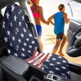 thumbnail image 4 of POLERO 1pcs Car Seat Towel Cover Prevent Sweat Stains Waterproof, Compatible with Van Bucket Seat Truck Seat Terry Cloth Car Seat Cover(American Flag), 4 of 7