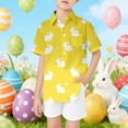 thumbnail image 2 of WERYOUNG Boy's T-Shirts Easter Short Sleeve Stand Collar Cartoon Bunny Print Kids T Shirts Daily Wear Comfort Fit Tee Shirts Holiday Vacation Versatile Soft Children Tops, 2 of 4