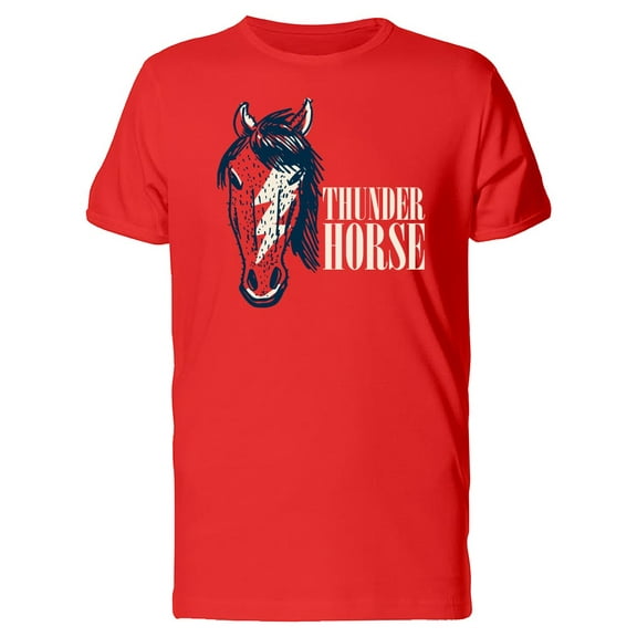 Horse With A White Lightning T-Shirt Men -Image by Shutterstock, Male XX-Large