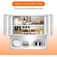 thumbnail image 5 of Metal Wall Storage Cabinet with Locking Door and 1 Shelf 1 Opened Drawer, Wall-Mounted Storage Cabinet for Garage, Kitchen, Warehouse, Office, White, Assembly Required, 5 of 7