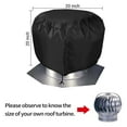 thumbnail image 5 of 2Pcs Roof Vent Cover House Roof Turbine Hoods Shield Canvas 20Inch X 20Inch Black, 5 of 6