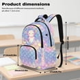 thumbnail image 7 of Xoenoiee Axolotl Star Mermaid Scale Print Kids School Backpack for Girls Kindergarten Primary School Backpacks Teens Bookbag Schoolbag Casual Travel Daypack Junior School Student Bag, 7 of 7