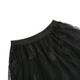 thumbnail image 4 of SWSMCLT Women's Long Skirt High Waisted Tulle Skirt Embroidered Elastic Waist Spring Pleated Tulle Mesh Flowy Black Medium, 4 of 4