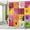 thumbnail image 5 of Ambesonne Floral Shower Curtain, Colorful Flowers Rose, 69"Wx75"L, Orange Yellow Pink, 5 of 5