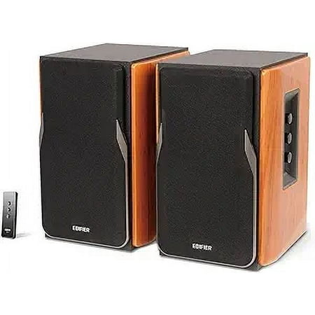 UPC: 0875674005817 | Edifier R1380T Powered Bookshelf Speakers  2.0 Stereo Active Near Field Monitors  Studio Monitor Speaker  42 Watts RMS – Wood (Pair)