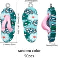 thumbnail image 2 of 1 caja de dijes de chanclas de arcilla, colgantes para hacer tú mismo, mini dijes de pantuflas, surtidos, coloridos dijes de arcilla polimérica de verano de Hawái., 2 of 9