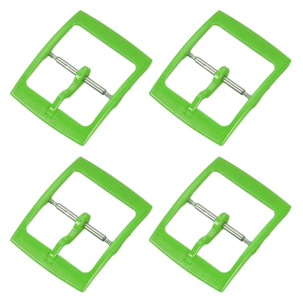 Uxcell 4 Pcs Cierre de Reemplazo para Banda de Reloj, Cierre de Correa de Reloj de Plástico de 16 mm para Bandas de Reloj de Cuero Silicona Nylon Lona, Verde