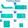 thumbnail image 5 of FYBTO Chaise de Plage Portable, Chaise de Camping, Chaise de Plage Pliante avec Support Dorsal et Sac de Rangement, Chaise de Plage Inclinable Réglable Légère pour Voyage Pêche Randonnée (Longue, Bleu Pâle)-1066, 5 of 5
