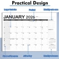 thumbnail image 3 of Calendario de pared AECCN 2026 de 18 meses, papel grueso, 43 x 30 cm, 3 of 8