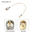 thumbnail image 2 of Uxcell 1Ft SMA Male to UHF PL-259 Male RG316 RF Coaxial Coax Cable brass Pink 1pcs, 2 of 5