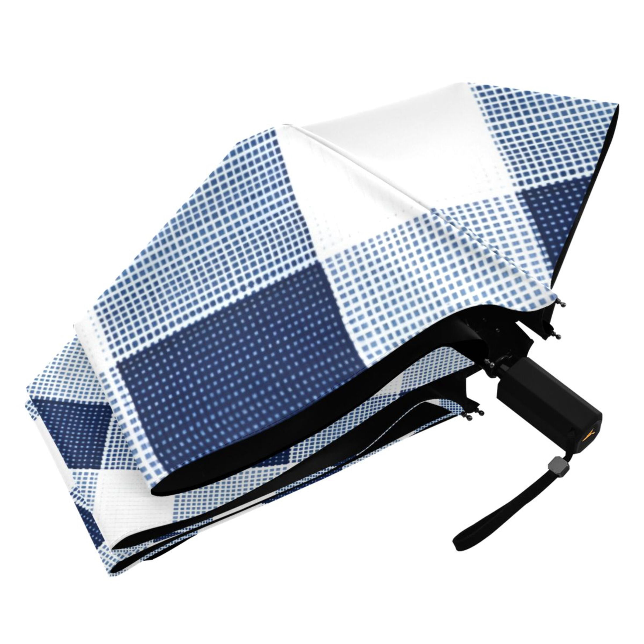 ALAZA Checkered Grid-a3 UPF 50+ Compact Folding Umbrella for Rain Travel Umbrella Packable