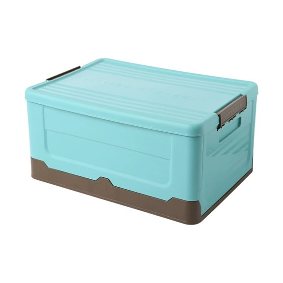 Storage Box With Handle,1 Pack Large Stackable Storage Drawers,Stackable Storage Bin With Lid Latching Storage Container for Kitchen Cabinets,Pantry,Makeup,Medicine Organization,12.6x9x8.46 in(Blue)