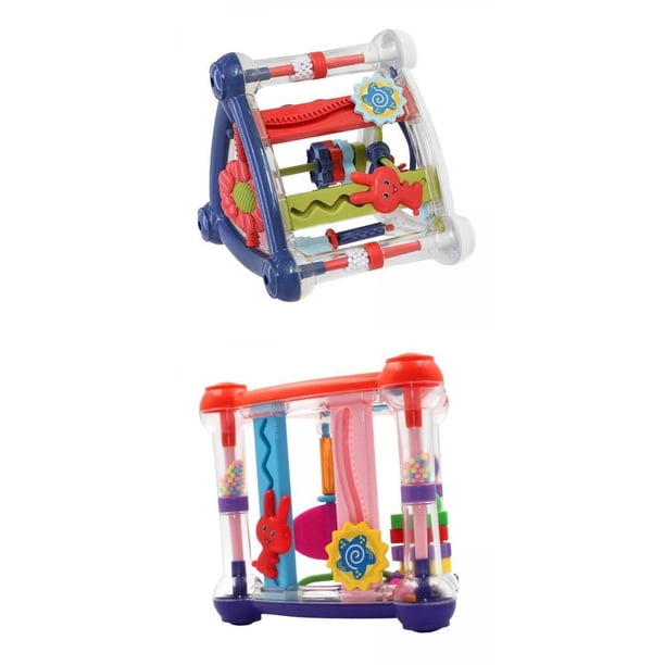 Actid Para Bebés Cubo De Juego Desarrollo Infantil Juguetes Educativos Para Colgar Azul+Actid Para Bebés Cubo De Juego Desarrollo Infantil Juguetes Educativos Para Colgar Morado SM SunniMix none