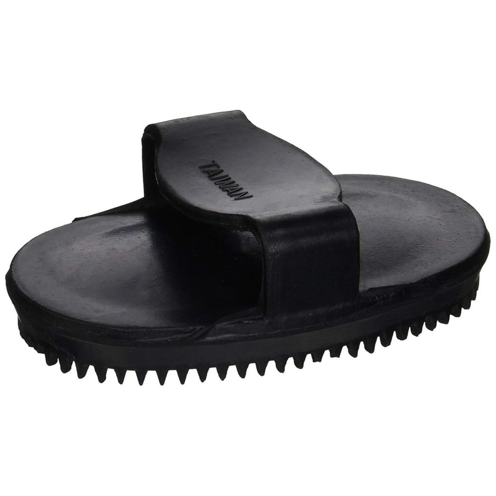 54056 054056 Soft Rubber Curry Brush for Horses, Black, Small