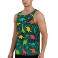 thumbnail image 2 of Picia Colorful Dinosaurs Printed Men’s Performance Tank, Men's Workout Tank Top Moisture-Wicking Tank Top Muscle tee, Breathable Workout Shirt-Medium, 2 of 7