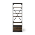 thumbnail image 2 of HomeRoots 392225 Metal Shelving Unit with Storage, Black & Dark Brown, 2 of 2