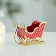 thumbnail image 4 of Iumwxz Red Metal Christmas Sleigh Candy Storage Basket Iron Holiday Decor for Tabletop Mantel Fireplace Desktop Centerpiece Gift Container 17x11.5x7.5cm, 4 of 6