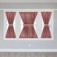 thumbnail image 4 of Achim Buffalo Check Indoor Polyester/Cotton Light Filtering Checkered Door Curtain Panel, Burgundy, 25-in W x 40-in L, 4 of 9