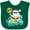 Green, variant on Inktastic Surfing Santa Boys or Girls Baby Bib