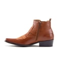 thumbnail image 2 of Jazame Men's 39132 Chain Accent Motorcycle Riding Western Boots, Cognac, 8, 2 of 4