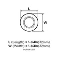 thumbnail image 4 of Allison Value 1-1/4 in (32 mm) Diameter Elegant Brass Cabinet Knob, 4 of 7