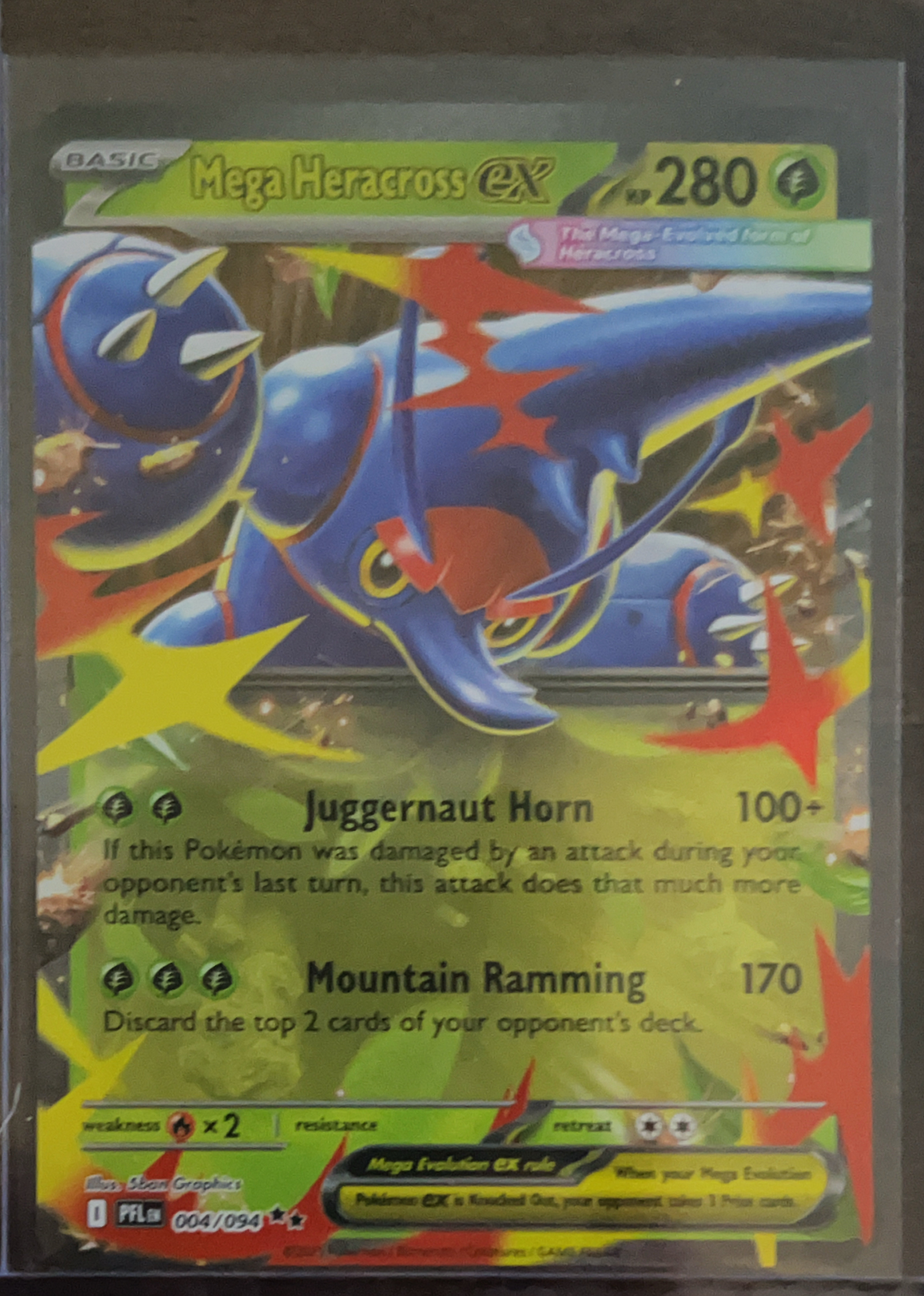 2025 Mega Evolution – Phantasmal Flames Mega Heracross EX EX #4/94