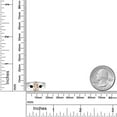 thumbnail image 6 of Gem Stone King 10K White Gold Peach Morganite and Black Diamond 3-Stone Ring for Women | 1.20 Cttw | Oval 8X6MM | Gemstone October Birthstone | Size 8, 6 of 6