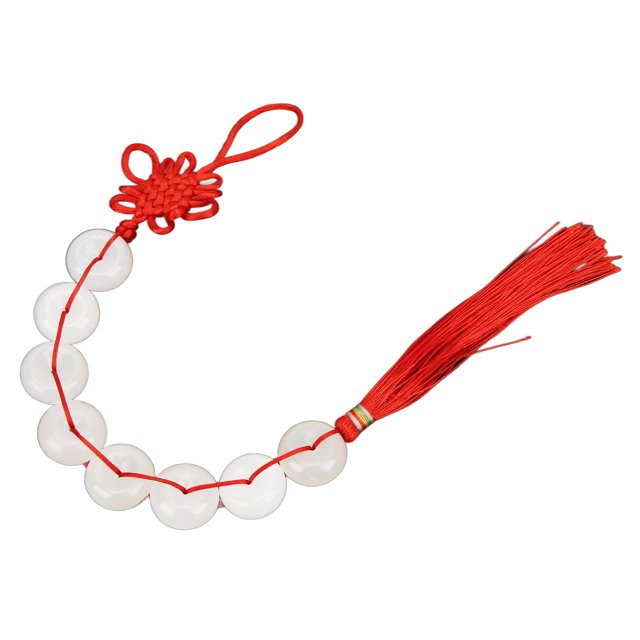 Colgante De Jade Blanco, Amplia Aplicación Color Puro Decoración De Jade Blanco Colgante Feng Shui Para Coche Para Sala De Estar Para Ventana