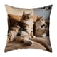 thumbnail image 2 of Juego de almohadas con estampado de animales bonitos para dormitorio, sala de estar, sofá, cojín de 45 x 45 cm para decoración de sofá y sala de estar, funda de almohada aterciopelada., 2 of 6