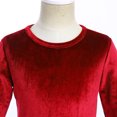 thumbnail image 4 of IBTOM CASTLE Kids Little Girls Maxi Velvet Dress with Pockets Long Sleeve Casual Pageant Party Evening Gown 9-10 Years Red, 4 of 8