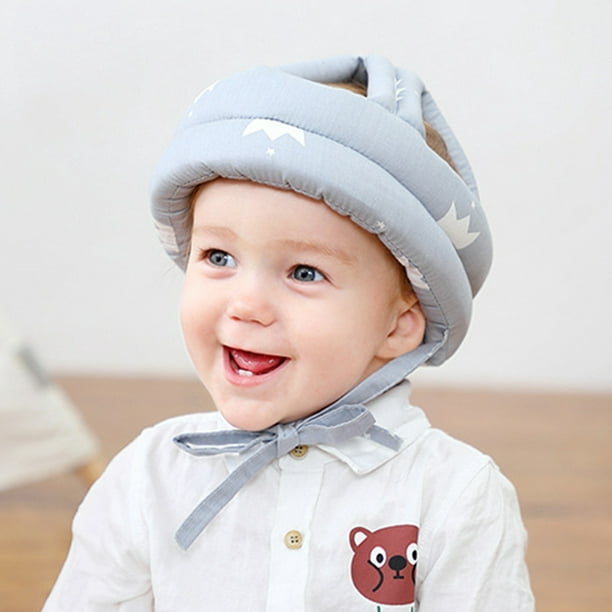 Mymisisa Chapeau en coton pour bébé garçon avec protection anti-chute pour  casque de sécurité (gris) 