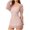 Pink, variant on Ygbgbb Fashion Women's Spring/Summer Temperament Solid Long Sleeve Round-Neck Dress (Black,M)