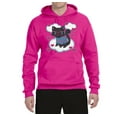 thumbnail image 2 of Wild Bobby, Cute Geek Smart Kitten Cat Wearing Glasses, Animal Lover, Unisex Graphic Hoodie Sweatshirt, Fuschia, X-Large, 2 of 3