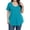 Cyan, variant on Womens Plus Size Tops 4x-5x Summer Short Sleeve T Shirts Solid Color Blouses Crew Neck Tunic Dressy Casual Trendy Tunics White 4XL