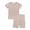 Pink, variant on Soft Cozy Girls Two Piece Casual Home Wear Play Outfit For Toddlers Kids Daily Summer Set, 12-24 Months, Green