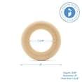 thumbnail image 4 of Wood Rings for Crafts 2 Inch, Pack of 25 Unfinished Wooden Rings for®Macrame and Jewelry-making, by Woodpeckers, 4 of 6
