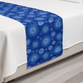 thumbnail image 2 of Blue Mandala Bed Runner, Repetitive Pointy Petals Dots Arrangement Floral Dark Blue Pattern, Decorative Accent Bedding Scarf for Hotels Homes and Guestrooms, Twin, Sky Blue Violet Blue, by Ambesonne, 2 of 2