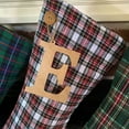 thumbnail image 3 of Highland Red Tartan Quilted Stocking with Personalized Letter Charm by Marilee Home, 3 of 8