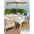 thumbnail image 4 of Blue Grey Eucalyptus Outdoor Tablecloth - 54x80 Inch Rectangle Dining Table Cover, Farmhouse Weeping Leaves on Linen Waterproof Outdoor Table Cloth with Umbrella Hole & Zipper for Picnic/Patio/Party, 4 of 7