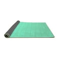 thumbnail image 2 of Ahgly Company Indoor Round Solid Turquoise Blue Modern Area Rugs, 8' Round, 2 of 4
