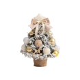 thumbnail image 2 of Mini árbol de Navidad flocado con luces - Decoración rosa de 13,7" para decoraciones de casa, fiestas y festividades, 2 of 6