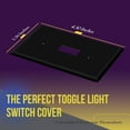 thumbnail image 5 of ENERLITES Toggle Light Switch Wall Plate, 1-Gang, Unbreakable Polycarbonate Thermoplastic, 8811-BK-10PCS, Glossy Black, 10 Pack, 5 of 5