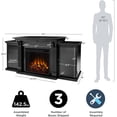 thumbnail image 4 of Real Flame Calie 67" Electric Fireplace TV Stand in Black, 4 of 6